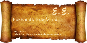 Eckhardt Edvárd névjegykártya